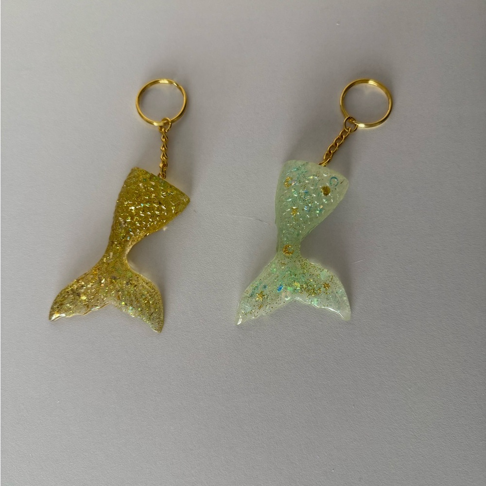 Mermaid Tail Resin Keychain